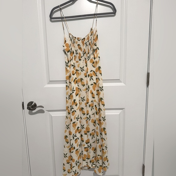 Reformation Juliette Lemon Spaghetti Strap Maxi Dress in Lemon Drop - Picture 5 of 7